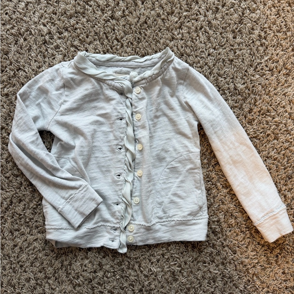 J Crew kids Crewcuts Ruffle Cardigan